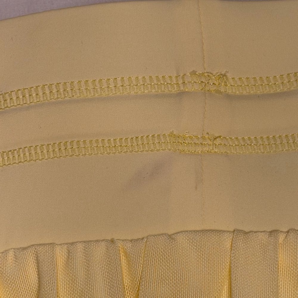 Yellow Ruffle Skort with Drawstring Waist - Picture 6 of 8